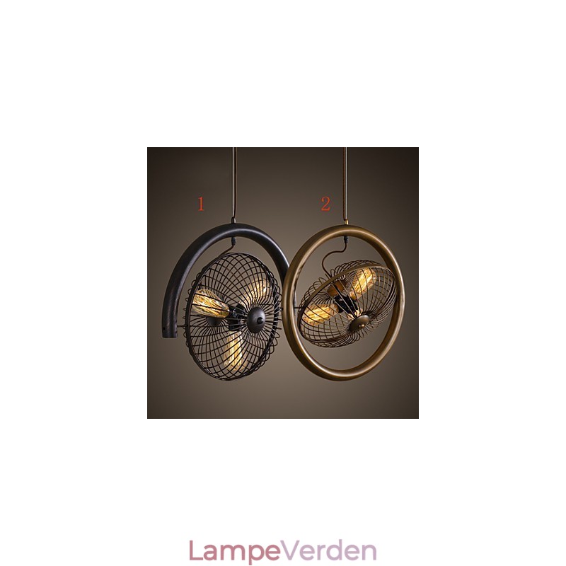 Retro Klassisk Metal Loftsventilator Lys Simple Pendel Lamper Cafe Pendel Lampe