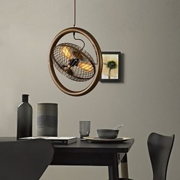 Retro Klassisk Metal Loftsventilator Lys Simple Pendel Lamper Cafe Pendel Lampe