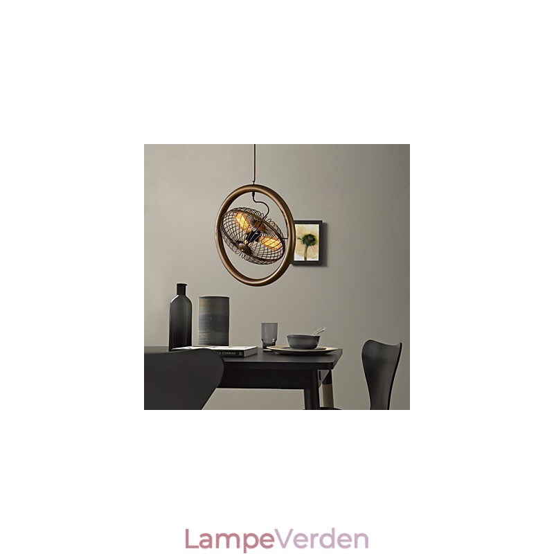 Retro Klassisk Metal Loftsventilator Lys Simple Pendel Lamper Cafe Pendel Lampe