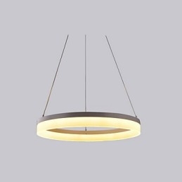 1 Ring 3 Ringe Art Deco Lysekrone 60cm Pendel 36W