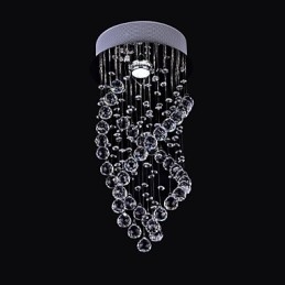 Moderne moderne krystal krom krystal flush Mount