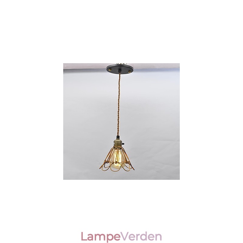 Amerikansk land Vintage enkelthoved lotus jern lysekrone