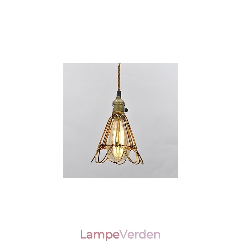 Amerikansk land Vintage enkelthoved lotus jern lysekrone