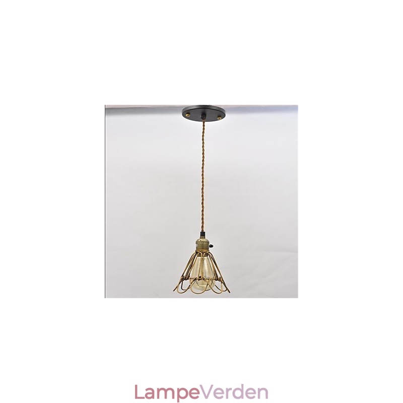 Amerikansk land Vintage enkelthoved lotus jern lysekrone