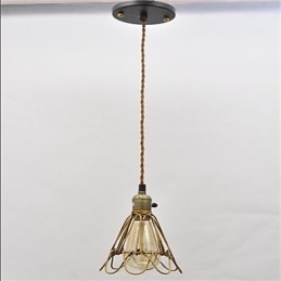 Amerikansk land Vintage enkelthoved lotus jern lysekrone