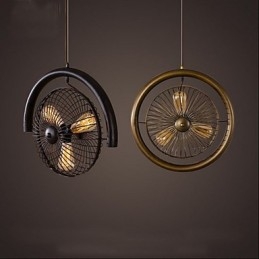Retro Industrial Wind lampe blæser pendel amerikansk stil