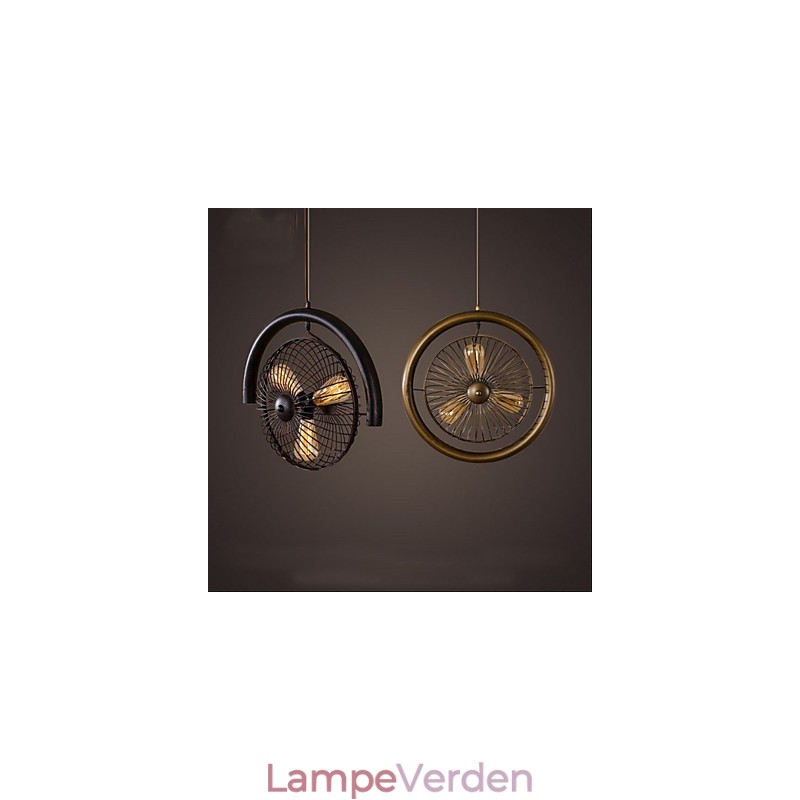 Retro Industrial Wind lampe blæser pendel amerikansk stil