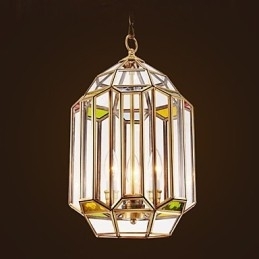 Fuld kobber farve lampe