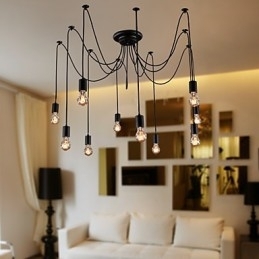Lysekrone Vintage Design Pærer inkluderet Living 10 Lights Pendel Light