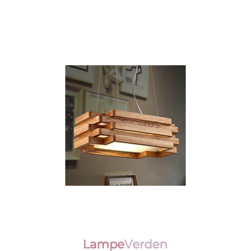 Moderne moderne land mini stil træ bambus pendel lys