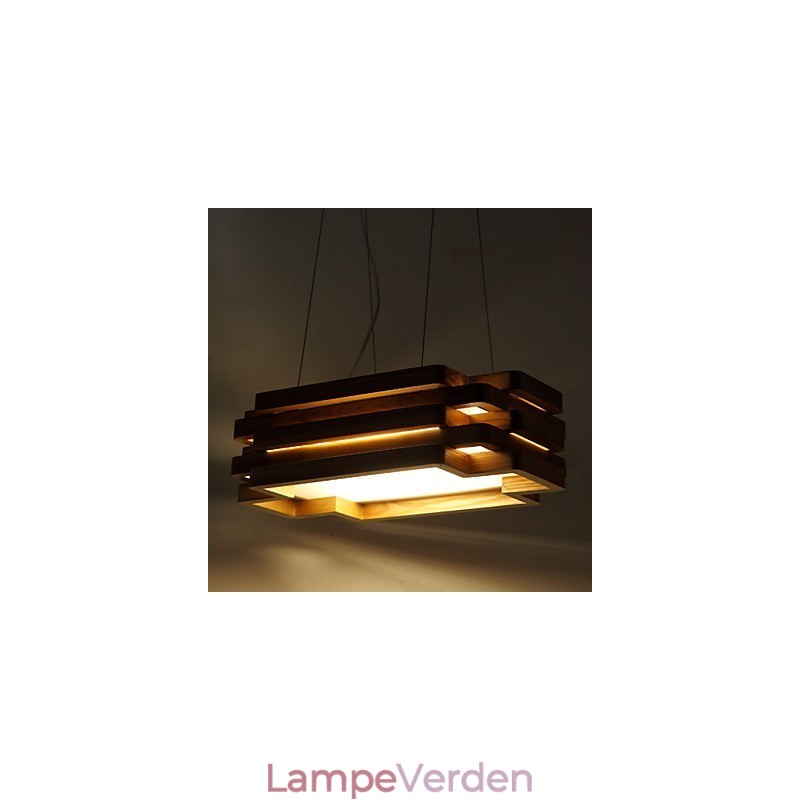 Moderne moderne land mini stil træ bambus pendel lys