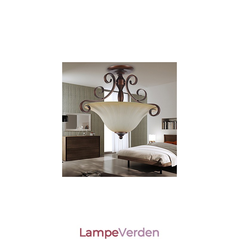 Rustik Lodge Vintage Mini Style Painting Metal Pendel Light