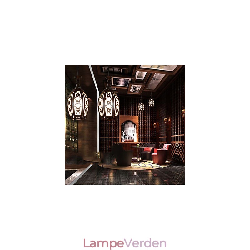 Moderne og kontrakteret Creative Wood Spisestue Pendent Lamp Lamp Light