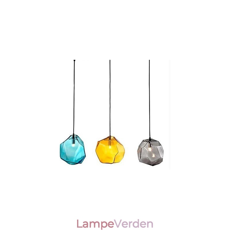 Creative Ice Crystal Glass Diamond Pendant Chromatic Droplight Lamp Light