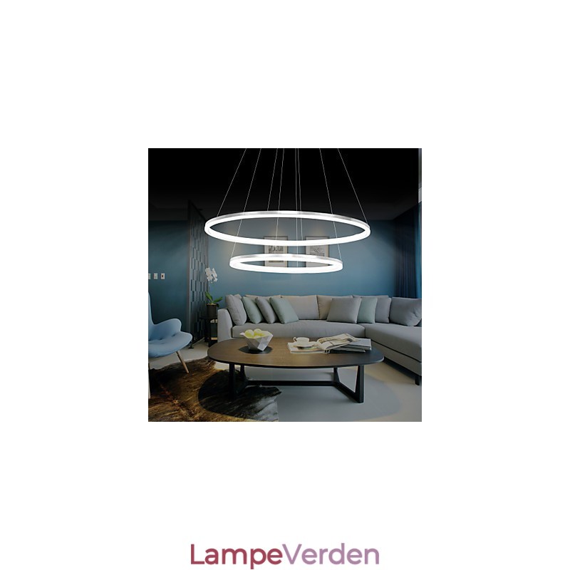 Moderne design pendel 4 høj kvalitet akryl dobbelt ring pasform