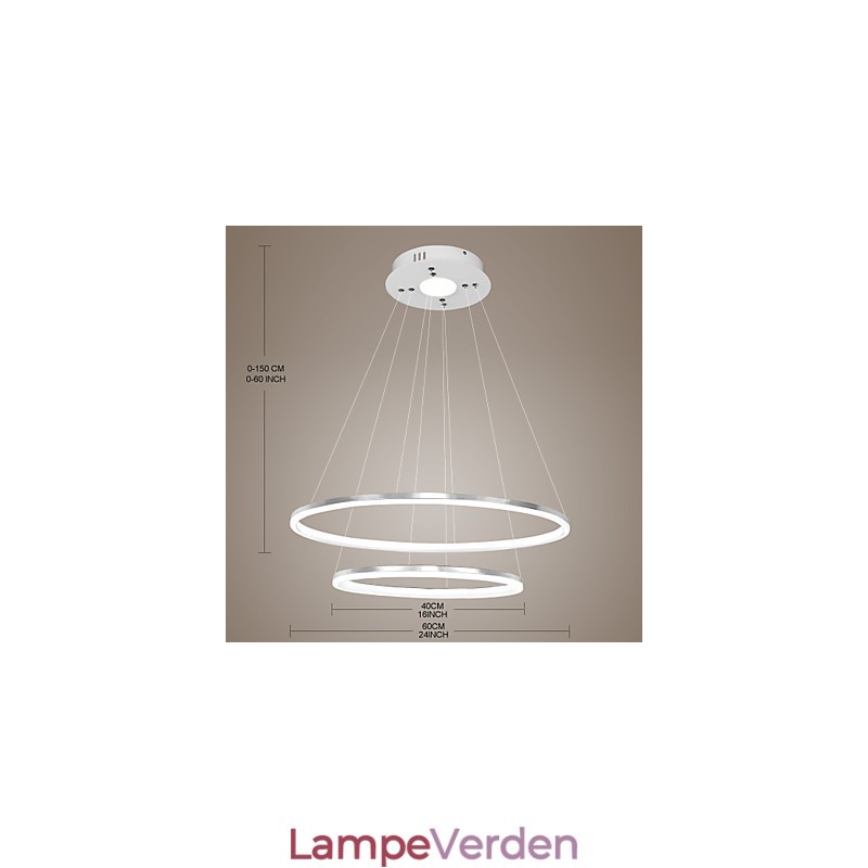 Moderne design pendel 4 høj kvalitet akryl dobbelt ring pasform
