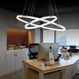 Moderne design pendel 4 høj kvalitet akryl dobbelt ring pasform