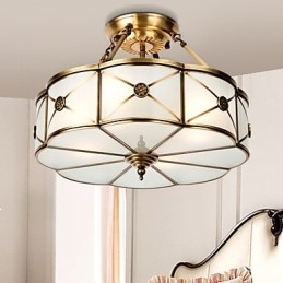 Moderne moderne dekorativt design kobber loftslampe familie