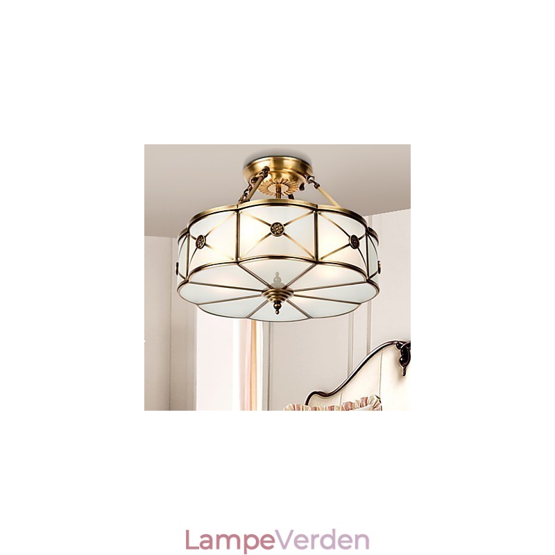 Moderne moderne dekorativt design kobber loftslampe familie