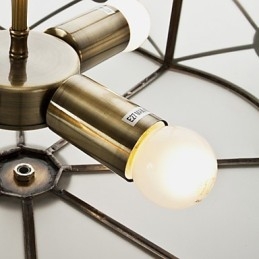 Moderne moderne dekorativt design kobber loftslampe familie