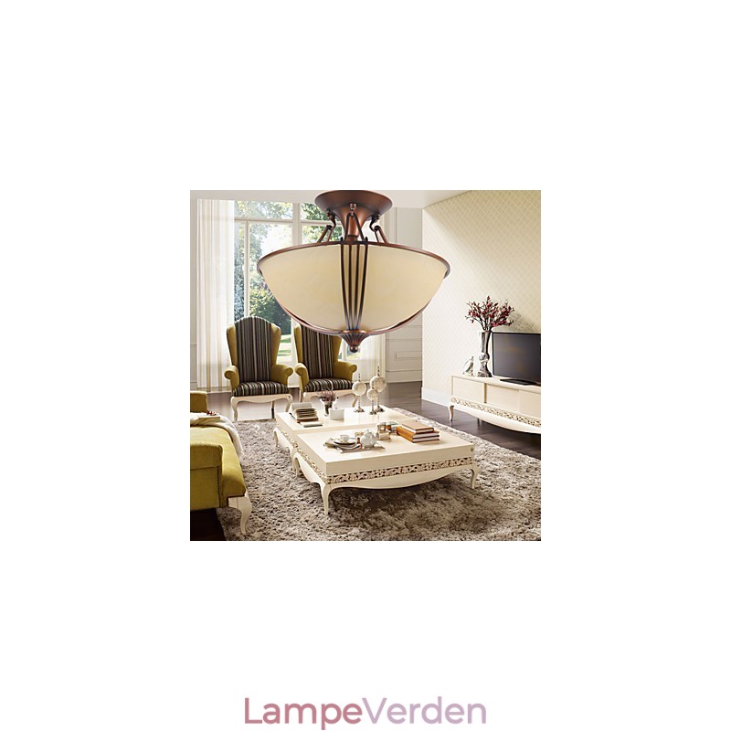 Rustik Lodge Vintage Mini Style Painting Metal Pendel Light