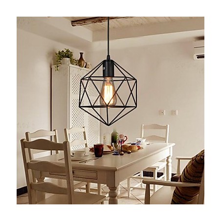 Geometrisk linje Diamond Smedejern lysekrone Pendel Light Modern Contemporary Geometrisk linje Diamond Smedejern lysekrone Pendel Light Modern Contemporary