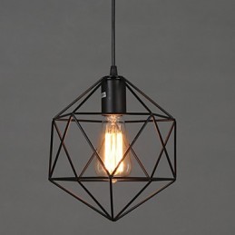 Geometrisk linje Diamond Smedejern lysekrone Pendel Light Modern Contemporary
