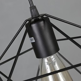 Geometrisk linje Diamond Smedejern lysekrone Pendel Light Modern Contemporary