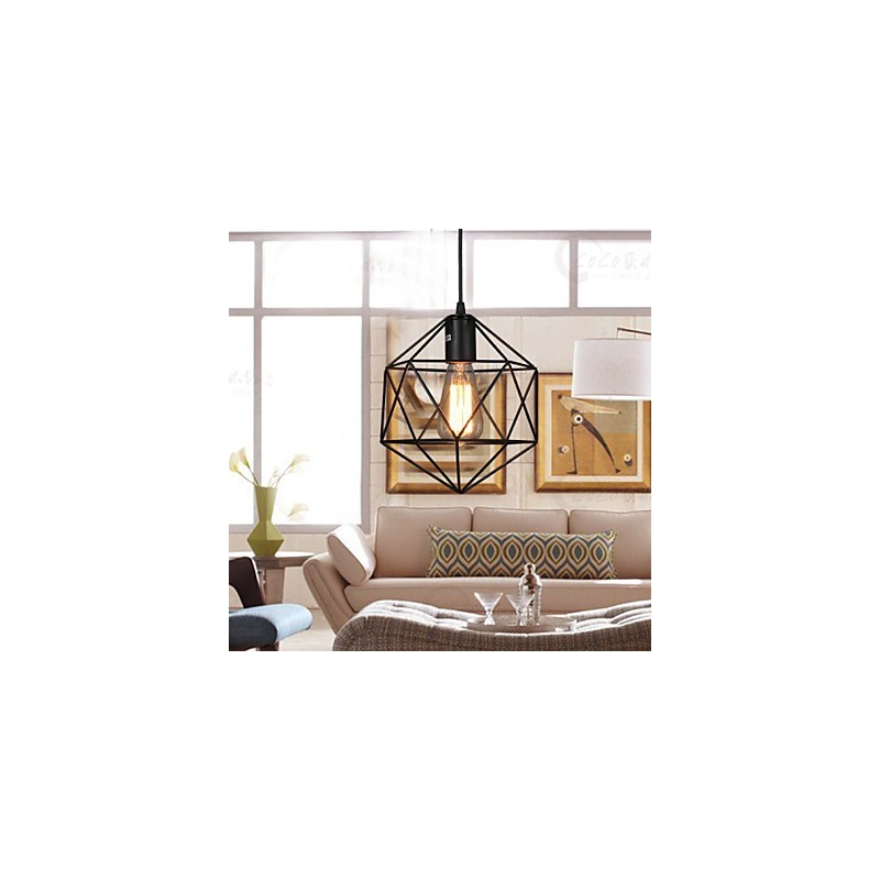 Geometrisk linje Diamond Smedejern lysekrone Pendel Light Modern Contemporary