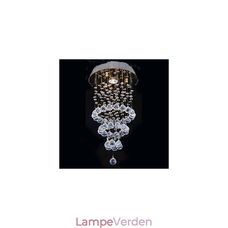 Moderne moderne krystal galvaniseret metal Flush Mount