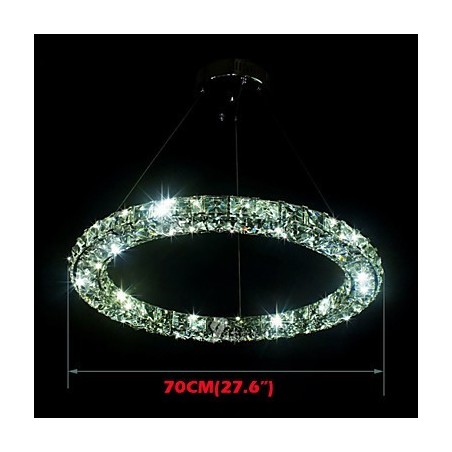 Krystal Pendel Belysning Modern Single D70CM Tre Sides K9 Krystal Indendørs Loftslamper Lampearmaturer Krystal Pendel Belysning Modern Single D70CM Tre Sides K9 Krystal Indendørs Loftslamper Lampearmaturer