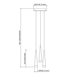 Moderne moderne pendel i krommetal