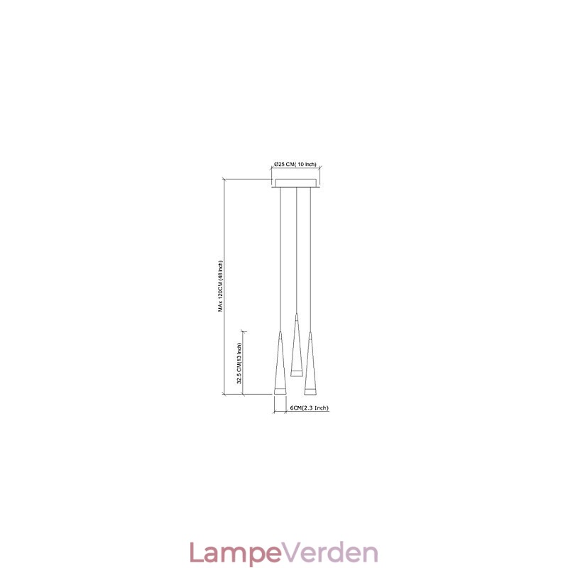 Moderne moderne pendel i krommetal