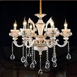 Enkel europæisk luksus Type Guld Jade Zink Legering lampe