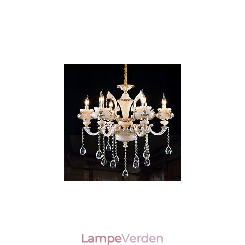 Enkel europæisk luksus Type Guld Jade Zink Legering lampe