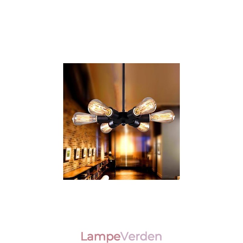 American Country Industrial Wind Six Head Pariserhjul Droplight