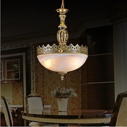 Traditionel klassisk vintage retro bronze metal pendellampe