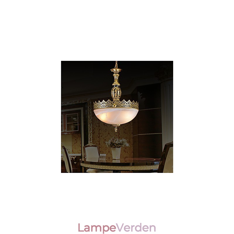 Traditionel klassisk vintage retro bronze metal pendellampe