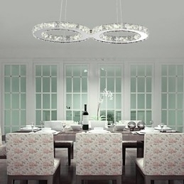 Moderne moderne Crystal Chrom Metal Pendellampe