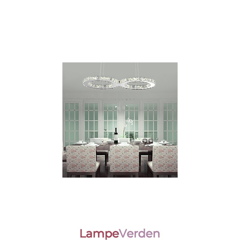 Moderne moderne Crystal Chrom Metal Pendellampe