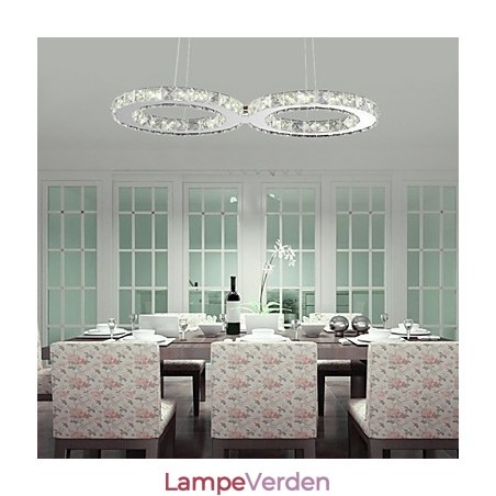 Moderne moderne Crystal Chrom Metal Pendellampe Moderne moderne Crystal Chrom Metal Pendellampe