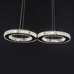 Moderne moderne Crystal Chrom Metal Pendellampe