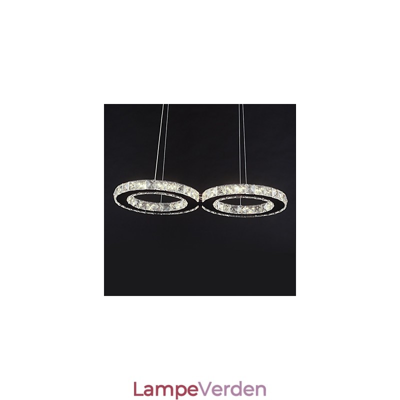 Moderne moderne Crystal Chrom Metal Pendellampe