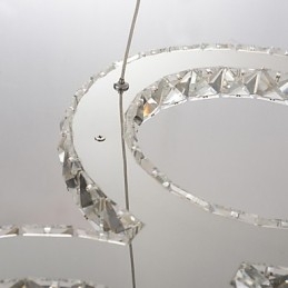 Moderne moderne Crystal Chrom Metal Pendellampe
