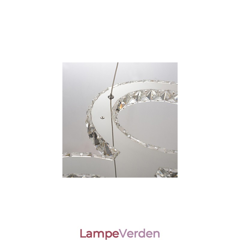 Moderne moderne Crystal Chrom Metal Pendellampe