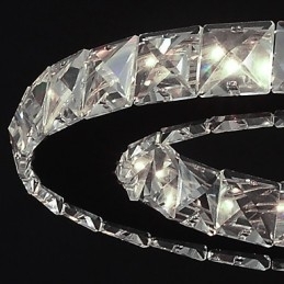 Moderne moderne Crystal Chrom Metal Pendellampe