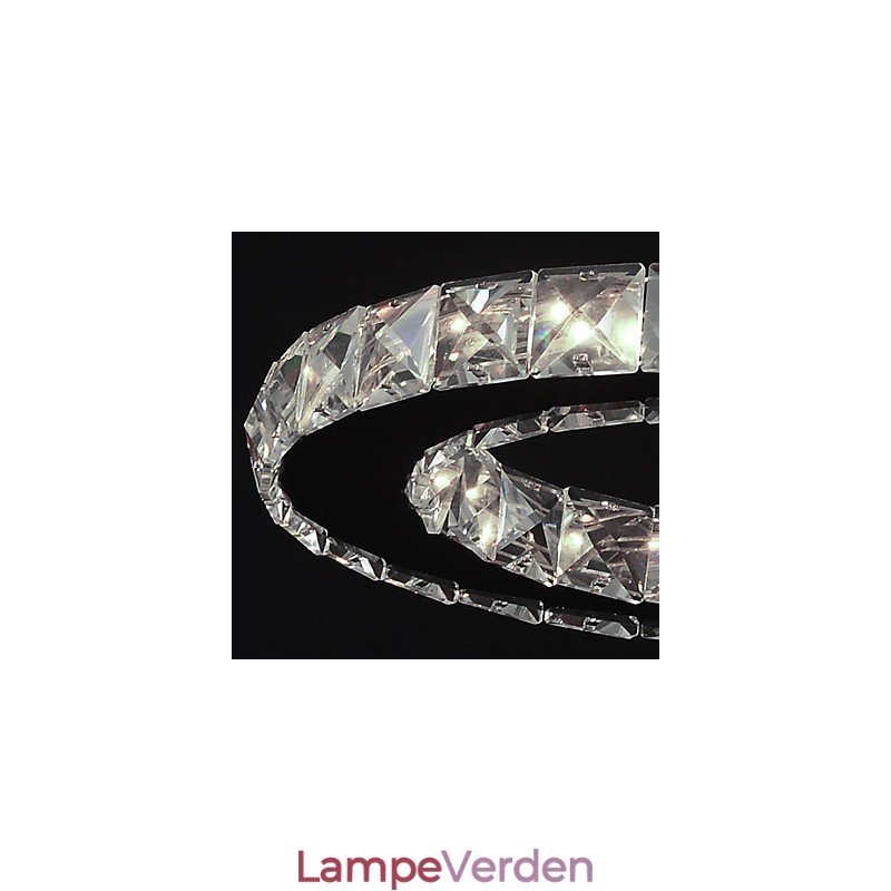 Moderne moderne Crystal Chrom Metal Pendellampe