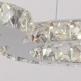 Moderne moderne Crystal Chrom Metal Pendellampe