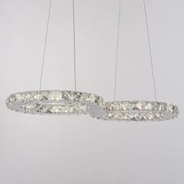 Moderne moderne Crystal Chrom Metal Pendellampe