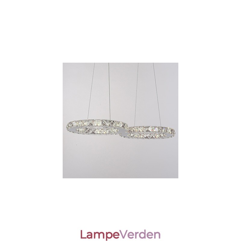 Moderne moderne Crystal Chrom Metal Pendellampe